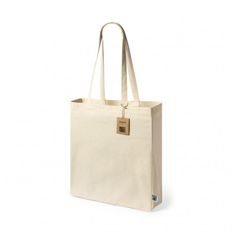 Borsa in cotone 100% con manici lunghi con certificazione Fairtrade