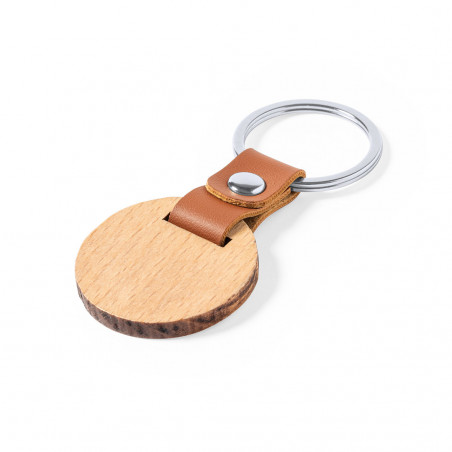 Portachiavi in legno con nastro in poliuretano