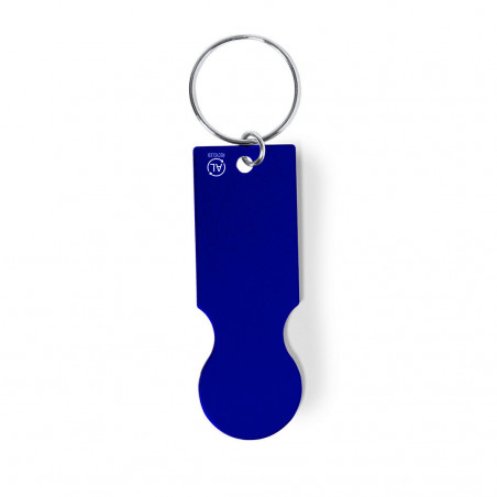 Portachiavi con moneta integrata per carrello vari colori