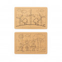 Set di puzzle linea nature