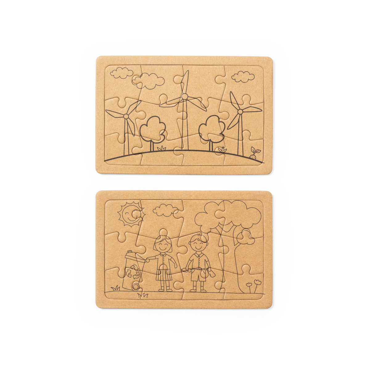 Set di puzzle linea nature