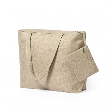 Borsa in poliestere per sublimazione con necessaire coordinato