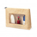 Necessaire con finestra tono crudo con zip per donna