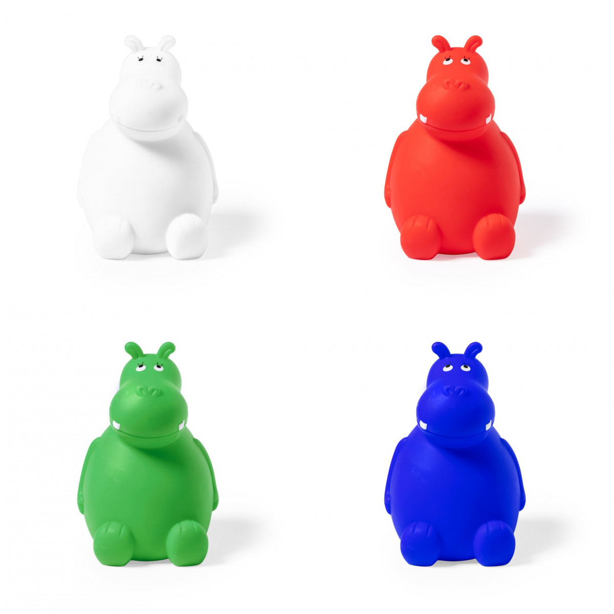 Hucha a forma di ippopotamo di vari colori per bambini e bambine