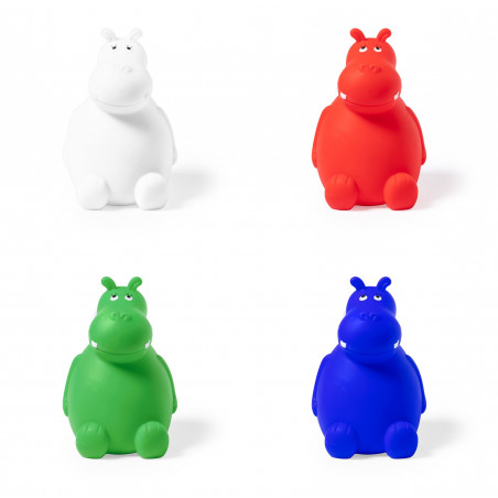 Hucha a forma di ippopotamo di vari colori per bambini e bambine