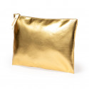 Necessaire metalizzato in similpelle con cerniera per donna