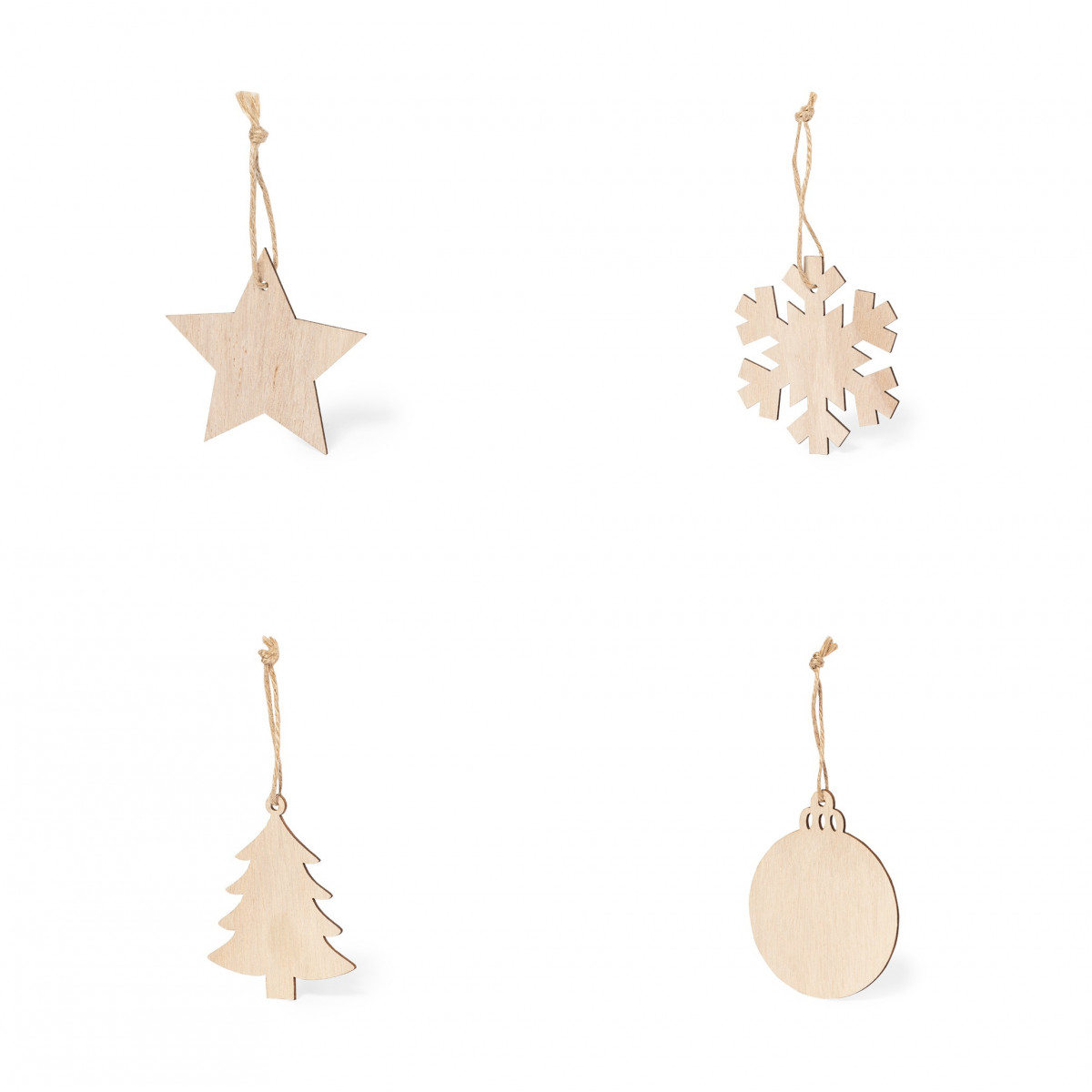 Decorazioni di Natale fatte di legno