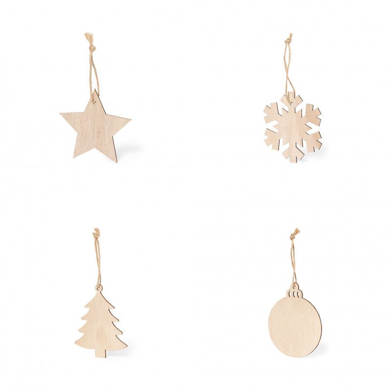 Decorazioni di Natale fatte di legno