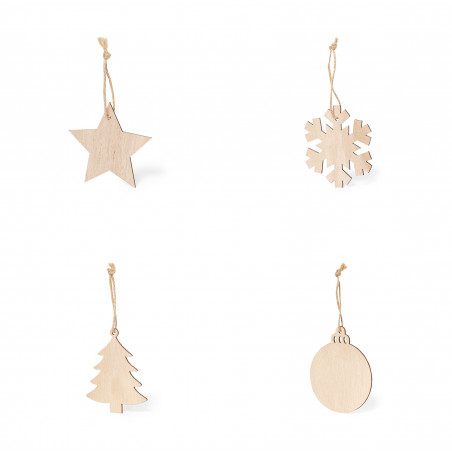 Decorazioni di Natale fatte di legno