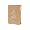 Cartolina natalizia con lavoretto a forma di albero di Natale
