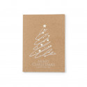 Cartolina natalizia con lavoretto a forma di albero di Natale