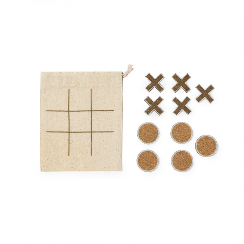 Gioco del tris in sughero naturale