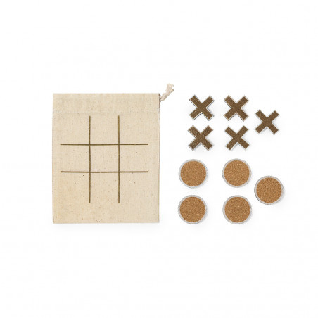 Gioco del tris in sughero naturale