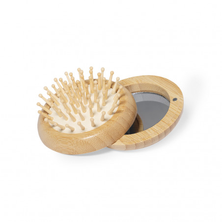 Spazzola con specchio tascabile con chiusura magnetica