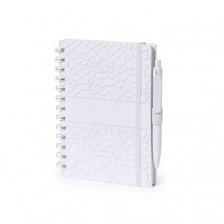 Quaderno piccolo con spirale copertina rigida e penna a sfera