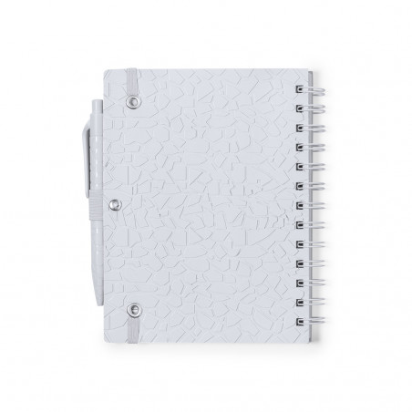 Quaderno piccolo con spirale copertina rigida e penna a sfera