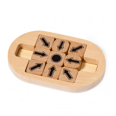 Gioco di abilità in legno con dadi freccia