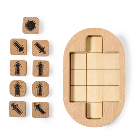 Gioco di abilità in legno con dadi freccia