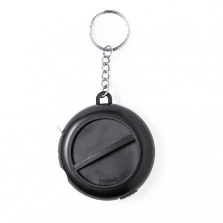 Portachiavi flessometro multiutensile in bambù con chiusura a ribalta per regalo