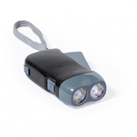 Lanterna con 2 LED e dinamo da regalare