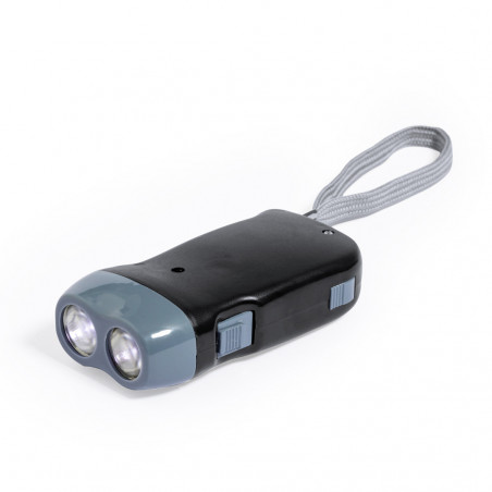 Lanterna con 2 LED e dinamo da regalare