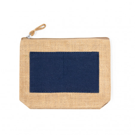 Necessaire in juta e cotone multiuso con zip da regalare