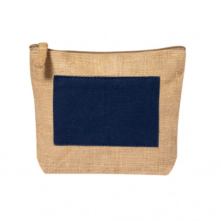 Necessaire in juta e cotone multiuso con zip da regalare