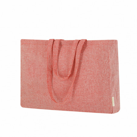 Borsa in cotone riciclato con manici nei colori naturali tra cui scegliere