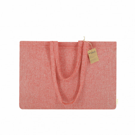 Borsa in cotone riciclato con manici nei colori naturali tra cui scegliere
