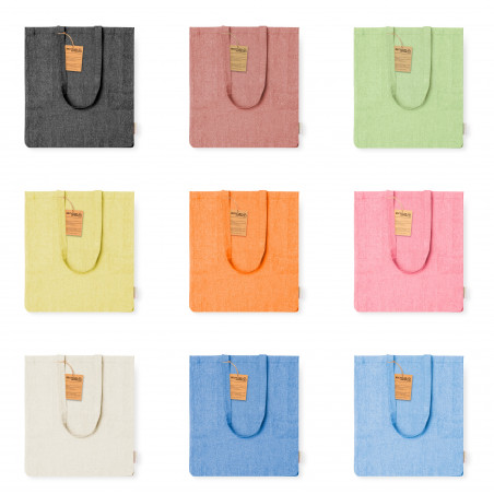 Borsa in cotone con manici di colori naturali diversi