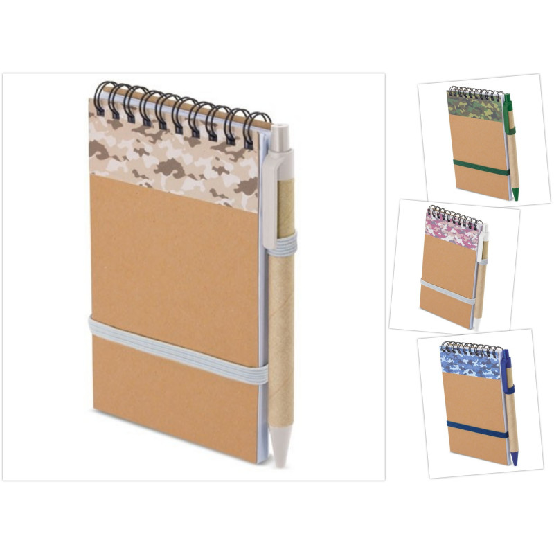 Blocco note A6 con penna abbinata