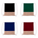 Zaino con corde in juta e cotone di colore nero