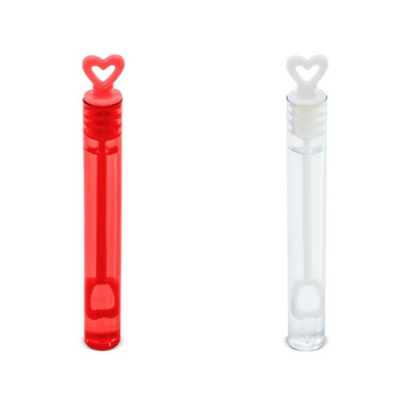 Pacchetto da 48 mini bolle di sapone con supporto a forma di cuore