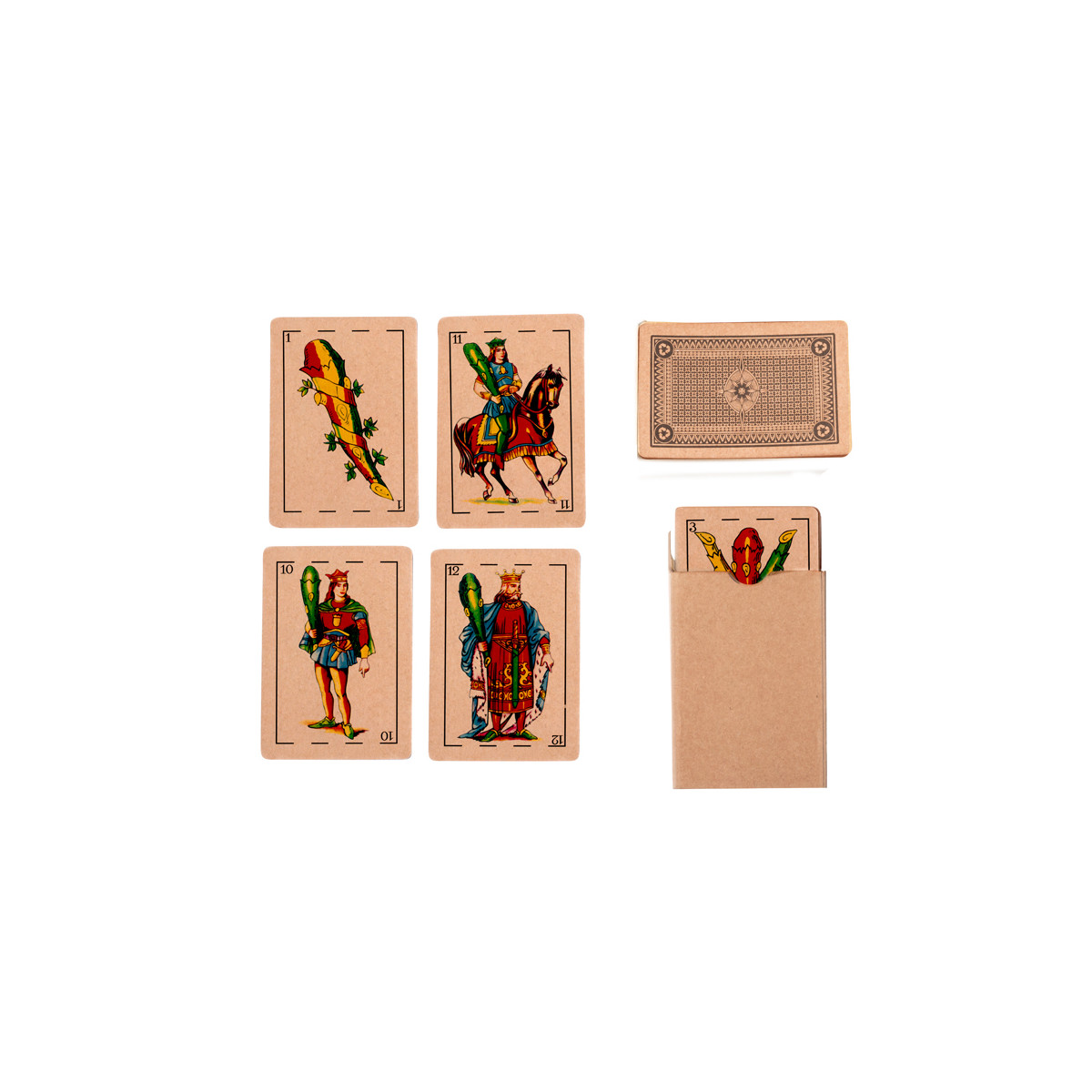 Mazze spagnole in finitura kraft 50 carte