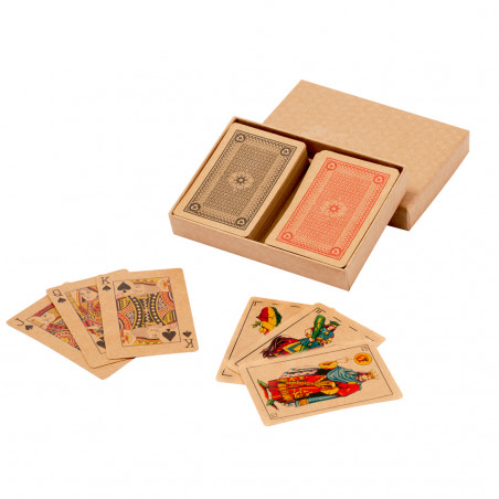 Set di mazzi di carte spagnole e francesi in scatola da regalare