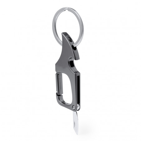 Portachiavi multifunzione con apribottiglie e coltello da regalare