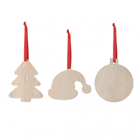 Decorazione in legno a forma di albero di Natale