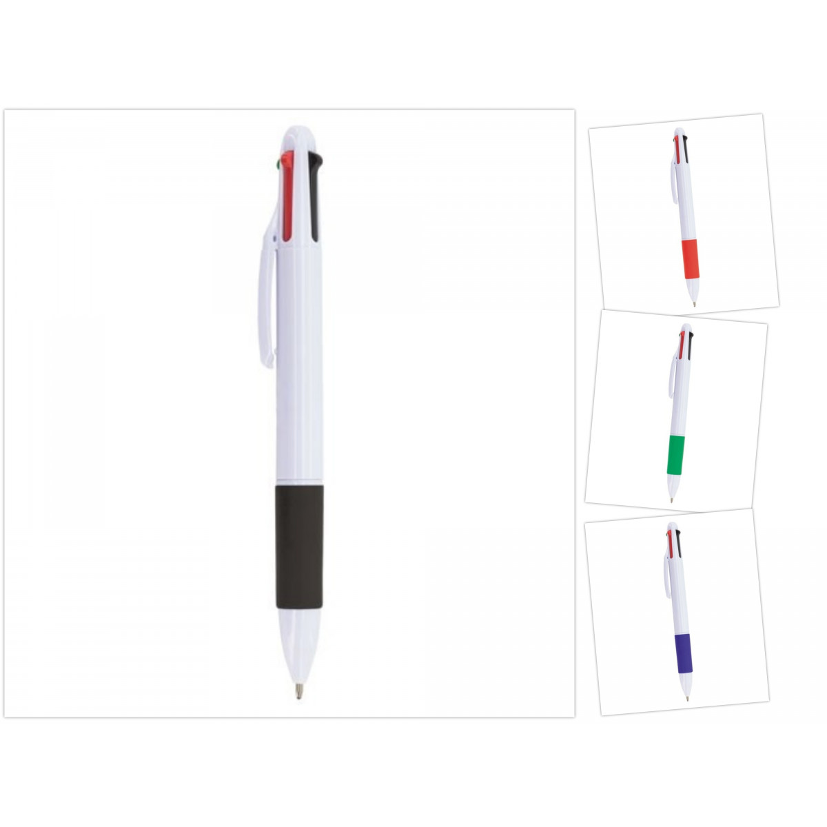 Penna a sfera con 4 inchiostri color nero, rosso, blu e verde