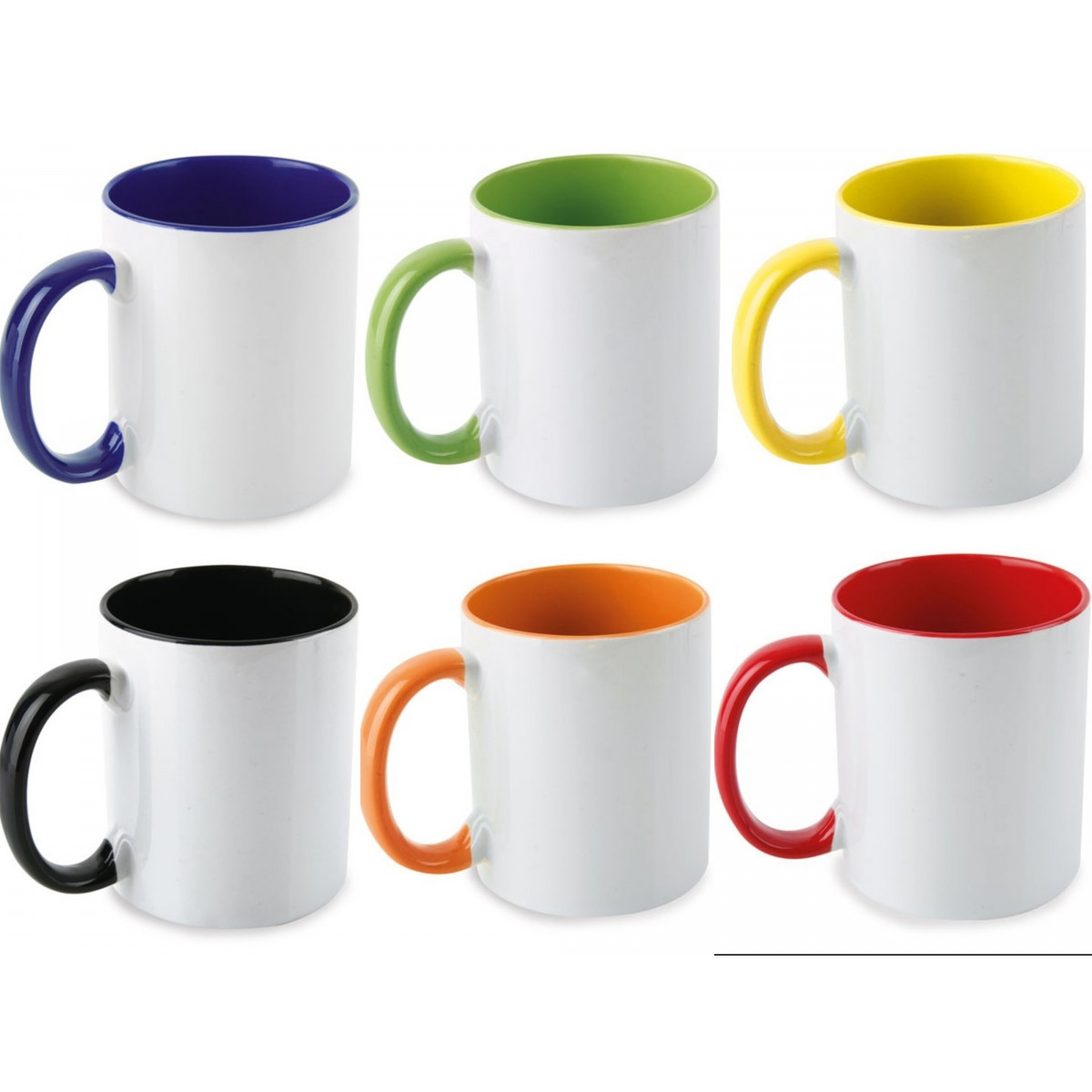 Tazza con interno colorato per sublimazione