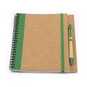 Quaderno ecologico con penna Design bicolore e anelli