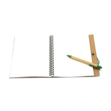 Quaderno ecologico con penna Design bicolore e anelli