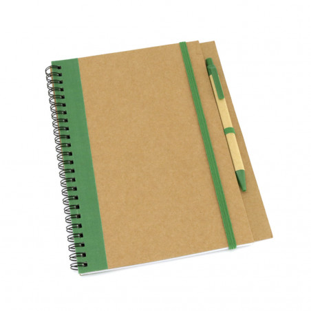 Quaderno ecologico con penna Design bicolore e anelli