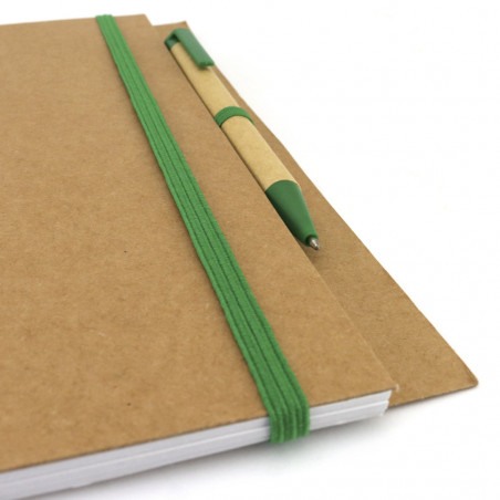 Quaderno ecologico con penna Design bicolore e anelli