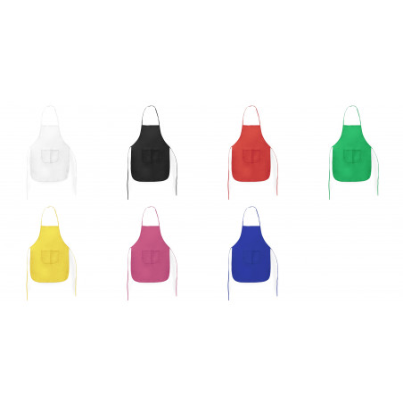 Grembiule in Tessuto Non Tessuto con Tasca Varietà di Colori