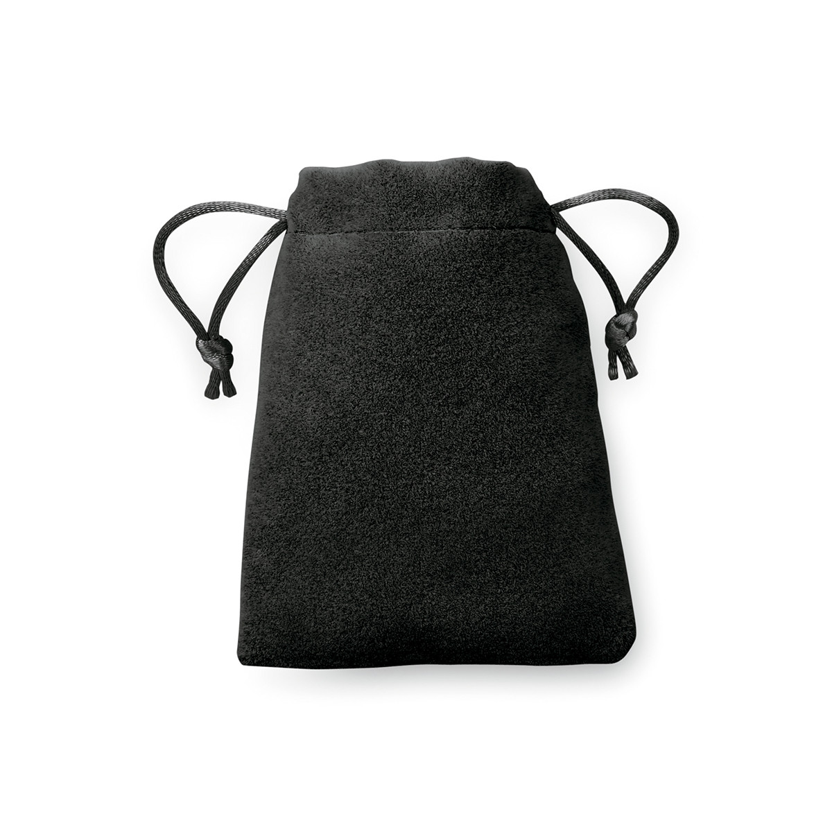Borsa in scamosciato nera con cordoncino