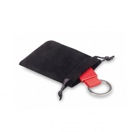 Borsa in scamosciato nera con cordoncino