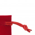 Borsa in scamosciato nera con cordoncino