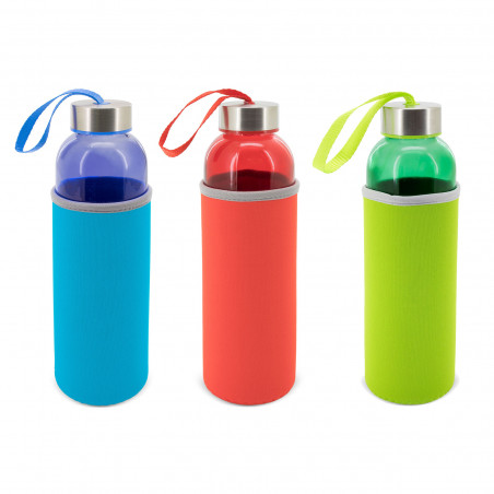 Bottiglia d'Acqua Riutilizzabile 500 ml Design Colorato con Custodia in Neoprene