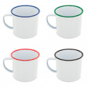 Tazza metallica smaltata retro con bordo