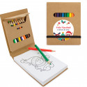 Quaderno da colorare con fogli e colori personalizzati per dettagli natalizi